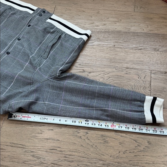 Who What Wear Gray Plaid Bomber Jacket Size 1X - Picture 13 of 14